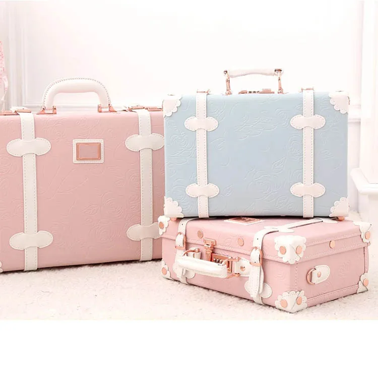 Luxury Travel Case Vintage Handmade Suitcase Leather Suitcase Boxes Custom Packaging Jewelry Hand Luggage Suitcase