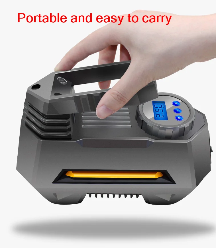 Portable Tyre Pump Compressor Tyre Inflator 12V DC Digital Car Air Pump 150 PSI With LCD Display and LED Lights