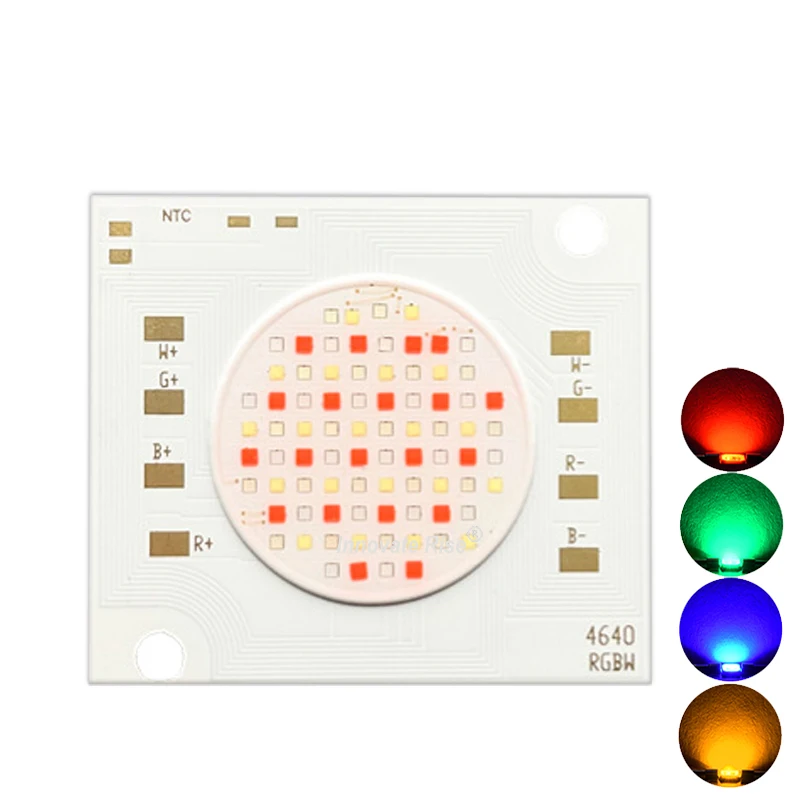 Сценический светодиодный чип COB 200 Вт RGBW cob 4046 3000k 4000k 5600k 6000k RGB + W 4 в 1 4640