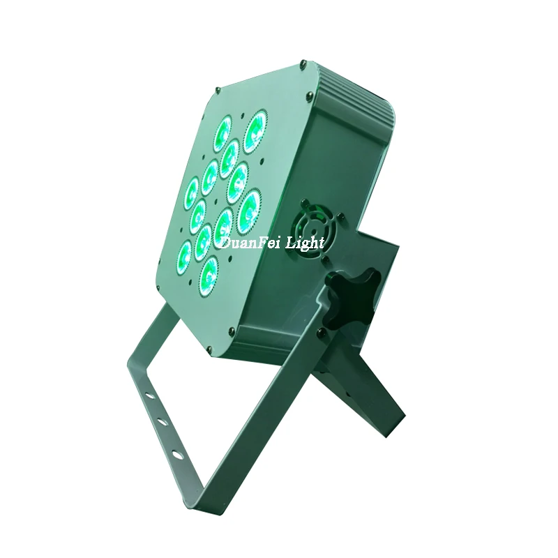 Hot products dj lighting 12*18w rgbwa uv led flat par dmx wireless battery uplights