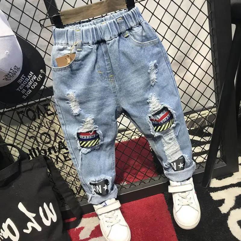 Spring New Boys Denim Suit Fashion Trend High Quality Denim Jacket 3 Piece Set For Kids 2-7 Years Old
