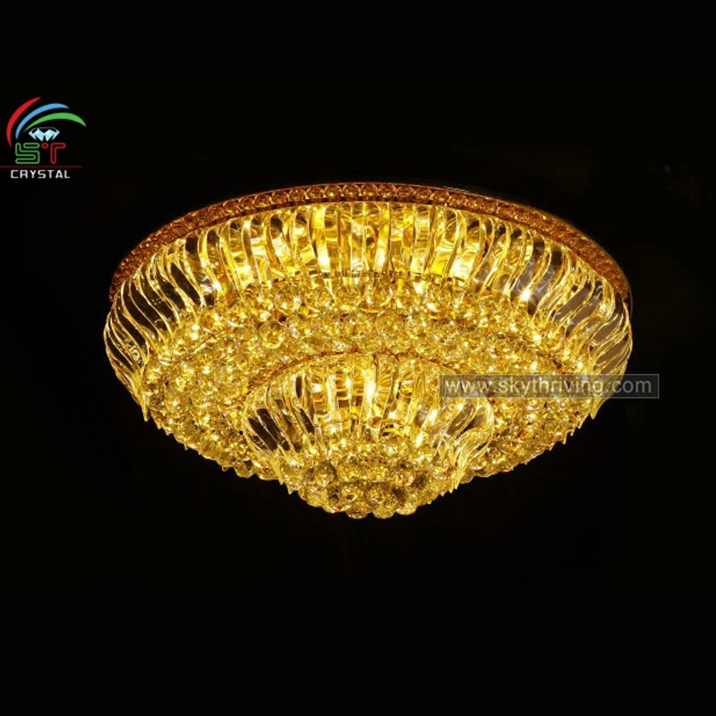 golden crystal ceiling lighting for hotel