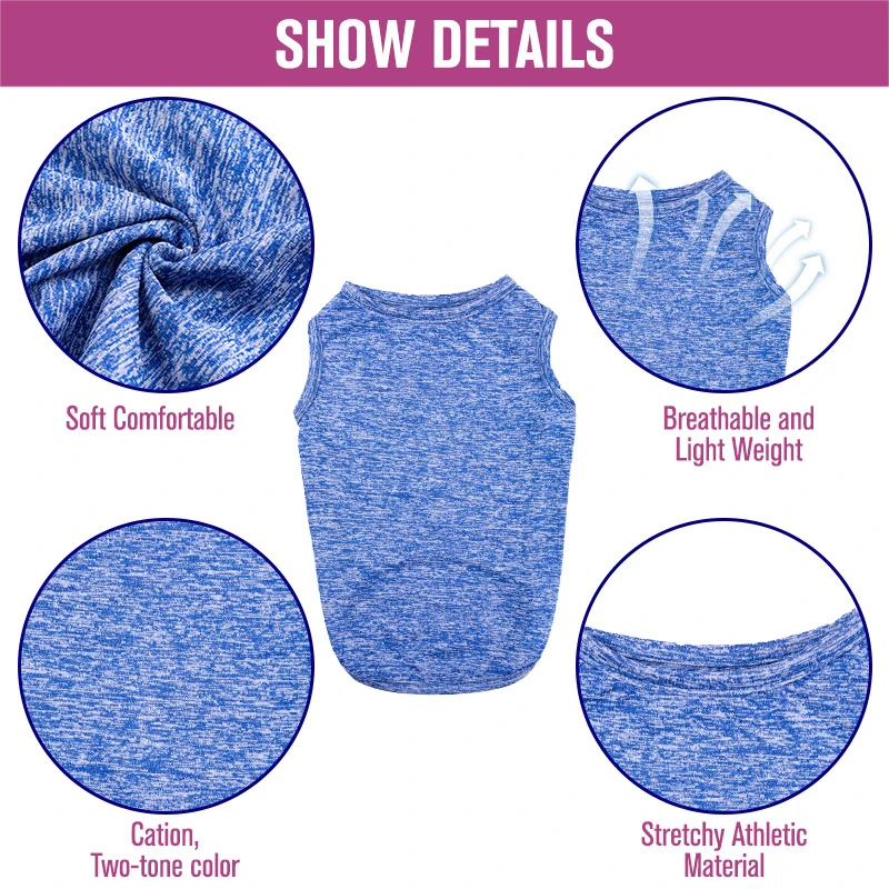 Wholesale Custom Soft Breathable Vest Designer Dog T Shirts Sublimation Blank Coolable Dog shirts for Pets
