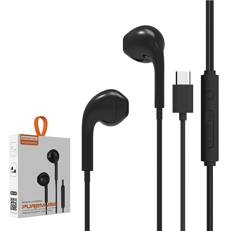Somostel Factory Wholesale Type-c Headphones High Quality Note10 Headset Type C Earphone For Samsung Note 10
