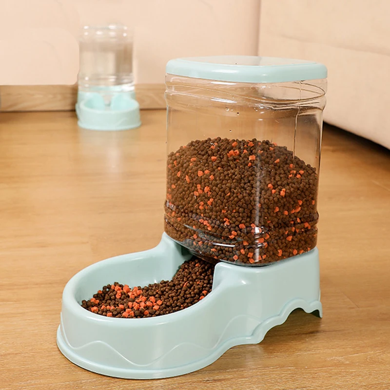 Pet Automatic Feeder Cat Drinking Bowl Large capacity Dog Bowl 3.8L Combination pet Food storage bucket Pet supplies