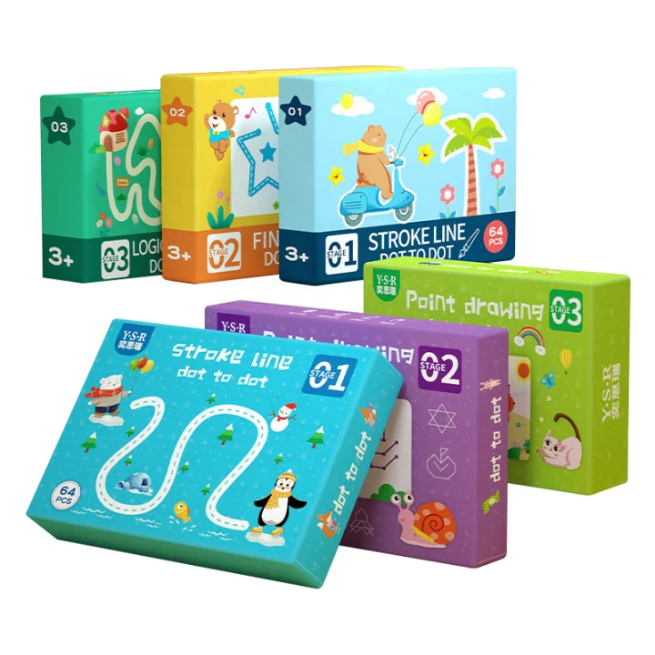 New Design Dot To Dot Book Stroke Line Dot Toddler Erasable Paper Training Book Pen Control