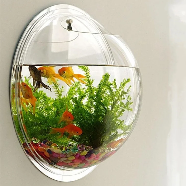 Creative wall hanging acrylic fish tank/fish aquarium bowl