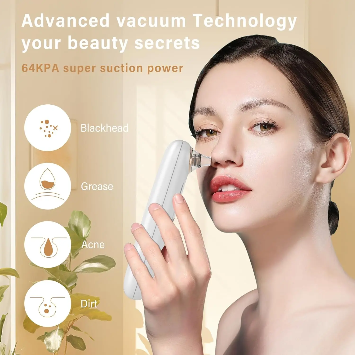 Facial Acne Vacuum Pore Cleaner Blackhead Removal Spot Cleansing Skin Home Spa Peeling Exfoliating Comedo Suction Beauty Device