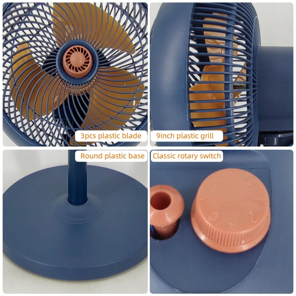 Wholesale quiet cooling adjustable height oscillating electric 9 inch stand fan for home