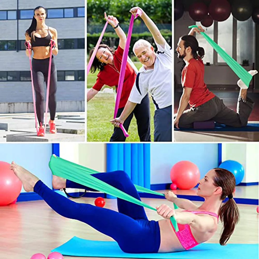 Custom High Elasticity TPE Natural Latex Home Gym Yoga Stretch Resistance Exercise Bands