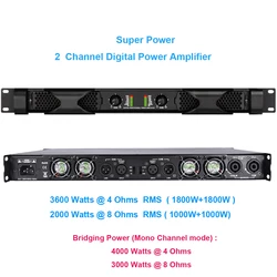 PX8000 Dual Channel 8000W High Power Digital Amplifier 2 x 3600 Watt 4Ohm Drive Subwoofer Speaker For Stage Karaoke Studio