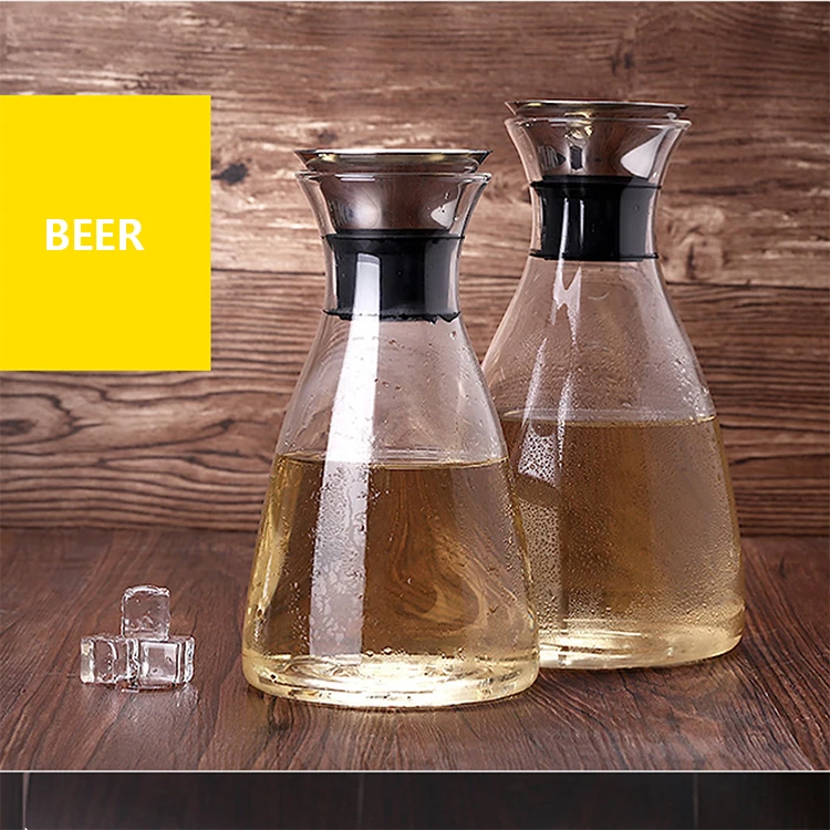 Wholesale High Quality 1L High Borosilicate Glass Water Jug New Design Kettle For Coffee Tea