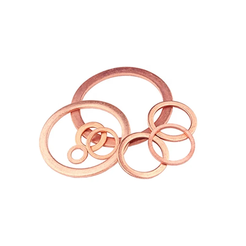 Copper Washer Marine Table Sealing Flat Pad Copper Metal Screw Washer Shim M5M6M8M10M12-M20-M36