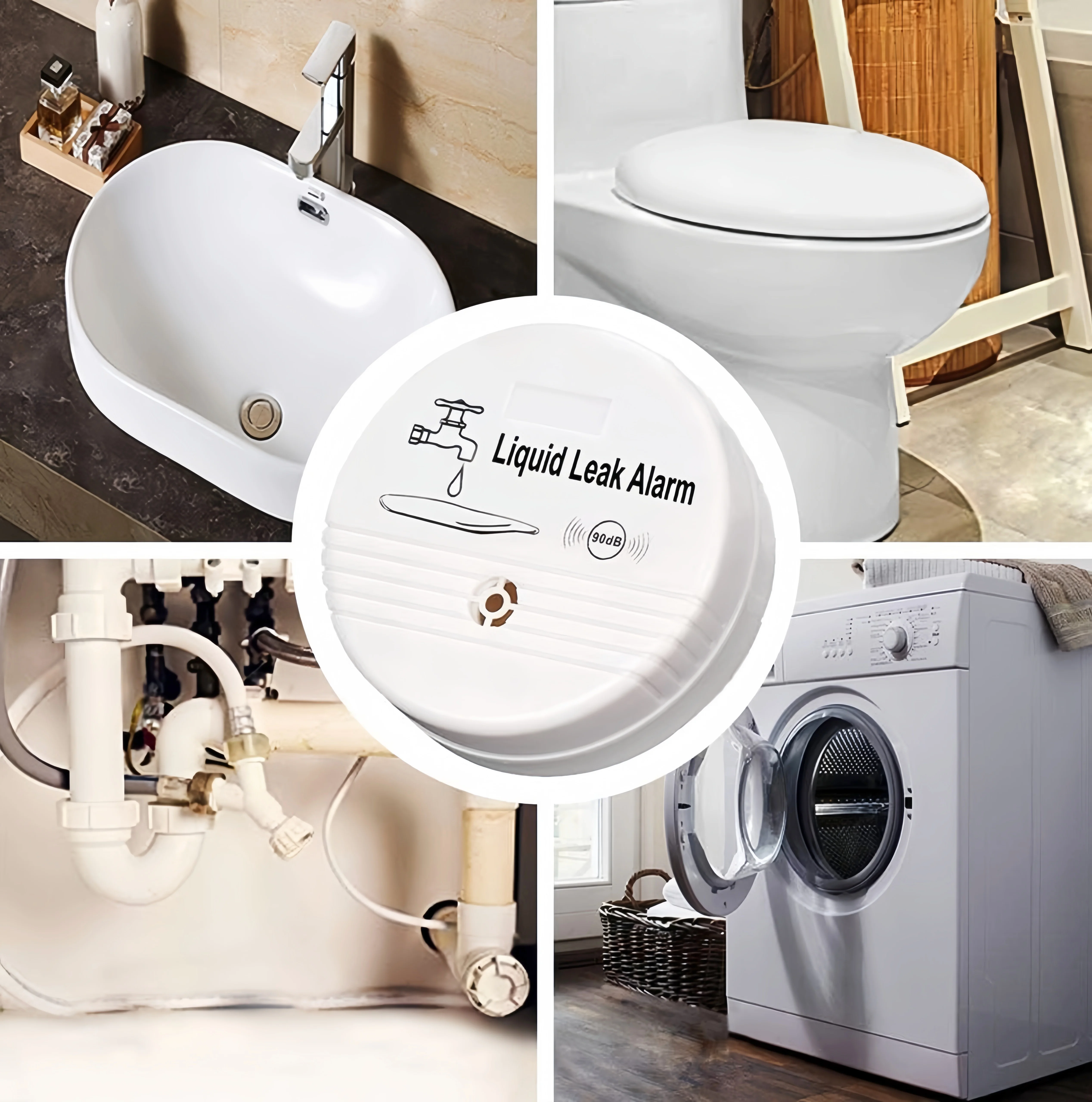 Wholesale China Manufacturer 90 DB Water Leakage Alarm Detector Sensor