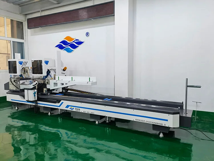 CNC double head saw 45 and 90 degree cutting machine