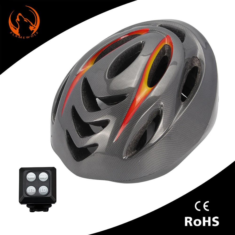 Smart Night Riding Commuter Bike Road Bike Helmet with Turn Signal Led Flashing Adult Male Female