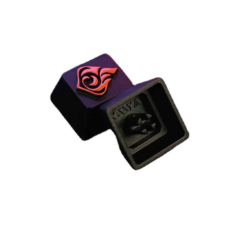 Механическая клавиатура Genshin Impact металлическая с колпачком Игровые Периферийные устройства Цинковый алюминиевый сплав персонализированные клавиши высота