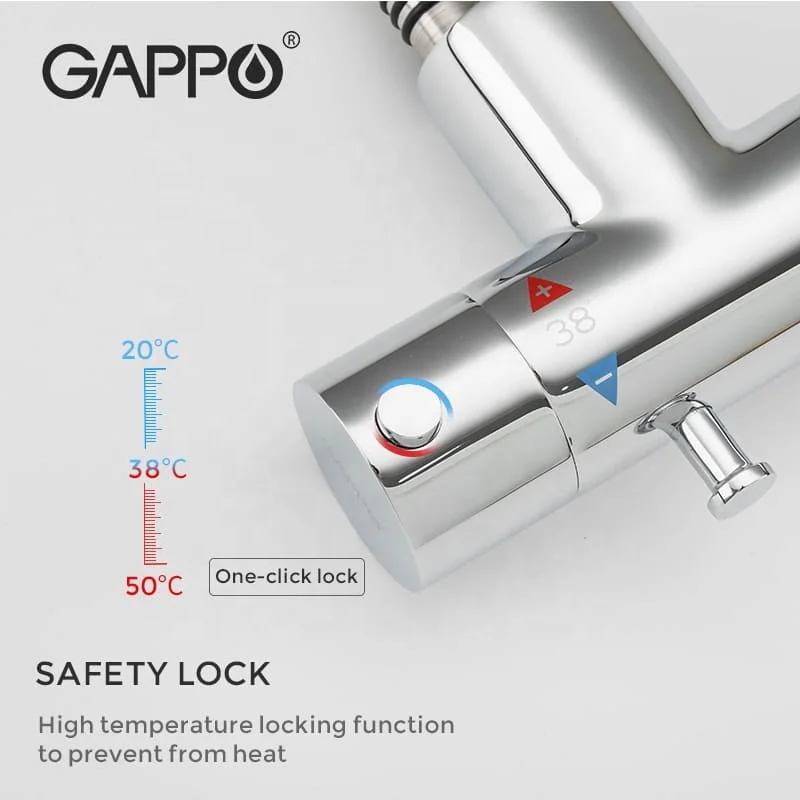 GAPPO Chrome Toilet Bidet Spray Sanitary Ware Health Faucet Thermostatically Adjustable Bidet Shower Faucet