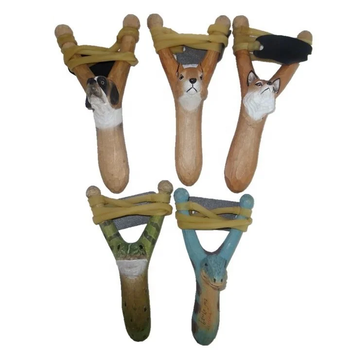wood carved toy wooden slingshot