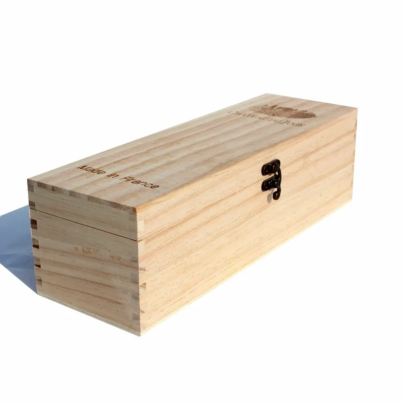 Декоративная деревянная коробка для вина с крышкой