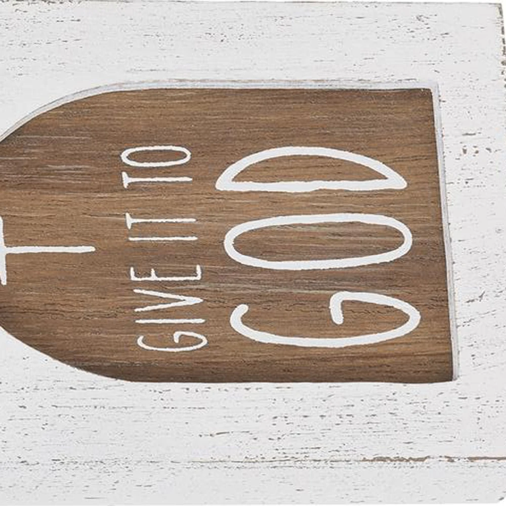 Christian Religious Decor Table Ornament GOD LAYERED BLOCK SIGN Nordic Wooden Desk christmas home decoration