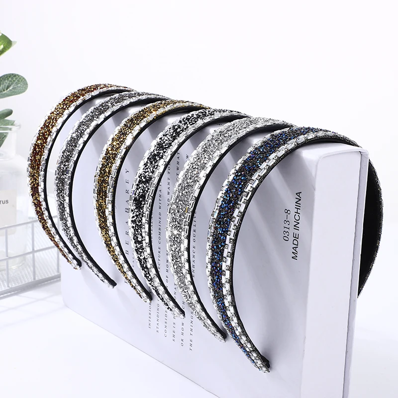  Hair accessories 2021 hair bands head designer rhinestone hairband faux diamond headband luxury bling for
