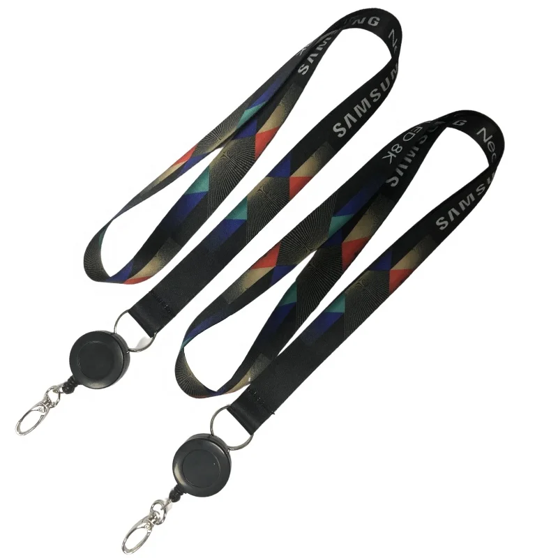 Wholesale custom Comfort Black Breakaway Lanyard & Retractable Badge Reel Comboo by Specialist ID card holder