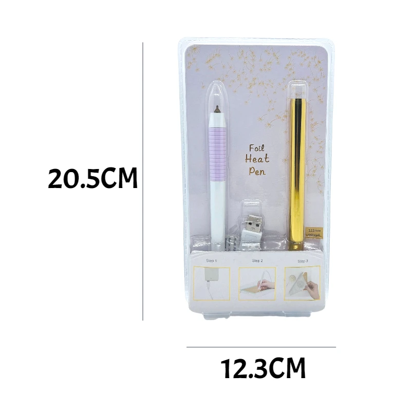 Hot Pen for Foil USB Power Hot Stamping Pen Foiling Craft Heat Active Tool Handwritten Quilling Wood Effect Better