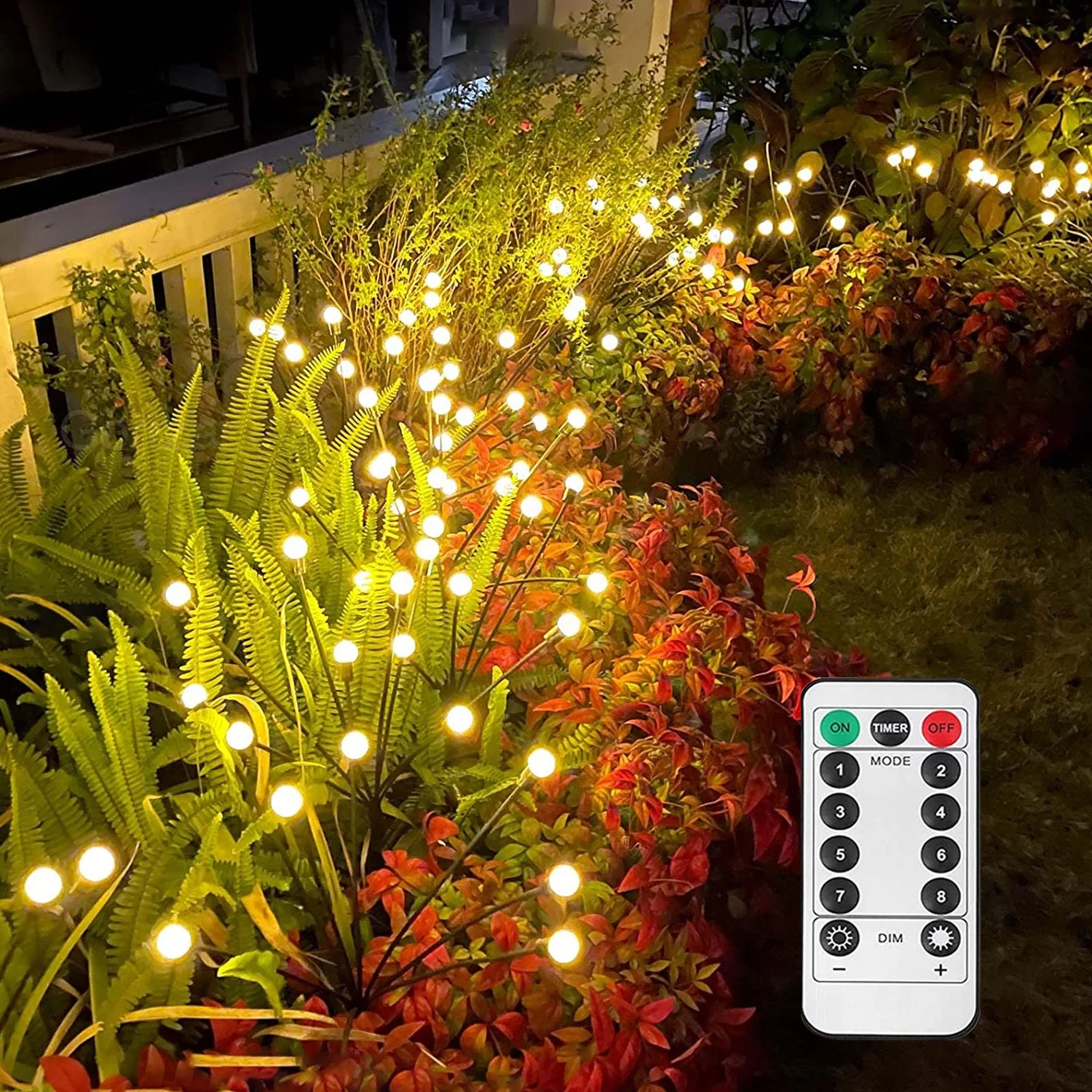Garden Lights Solar Firefly Lights Swaying in the wind  Outdoor Waterproof Lawn Light 2pcs/ pack Decorative Lamp