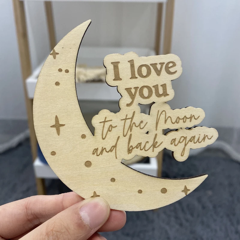 Photo Props Pregnancy Milestone Cards Wooden Baby Shower Gift