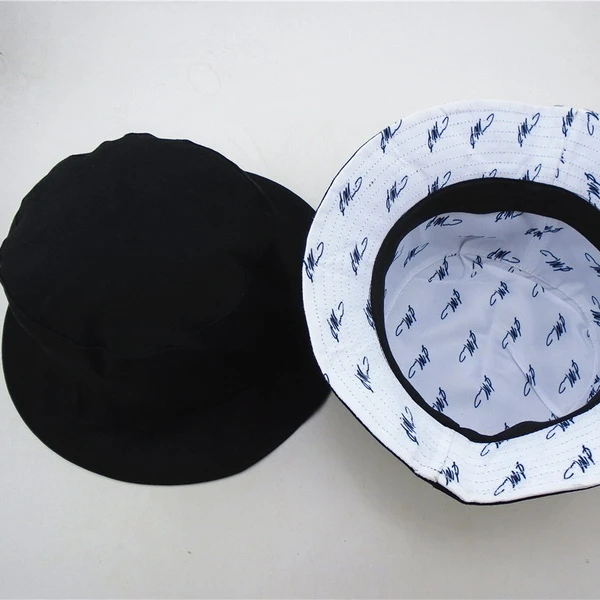 New Designer Fashion Unisex Maple Leaf Printed Reversible Fisherman waterproof kids stone wash denim bucket hat with snap