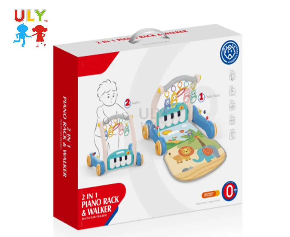 2 In 1 Baby Walkers Piano Rack Pedal Toys Baby Activity Gym  Foldable Musical Play Mat Infant Activity Mat