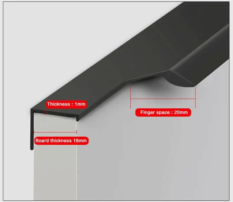 Aluminium Kitchen Cabinet Handles Aluminium Pull Handle Anodized Aluminium Handles