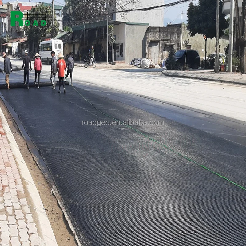 Manufacturer Wholesale Bitumen Coated Glassfiber Geogrid for Pavement Repair Fiberglass Geogrid