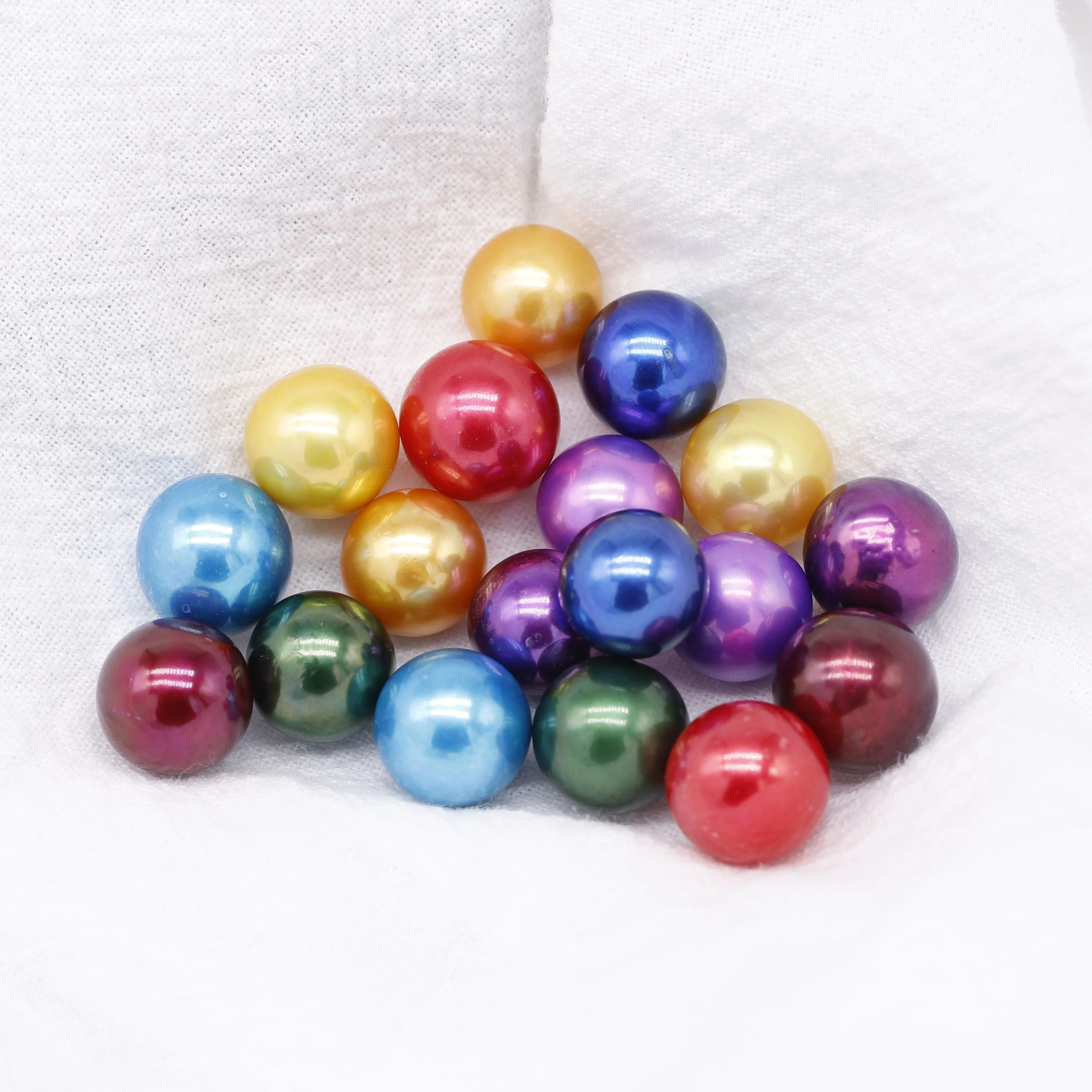 Edison loose pearl 10-12mm AAA grade dyed freshwater pearl colorful loose pearls large size no hole for jewelry