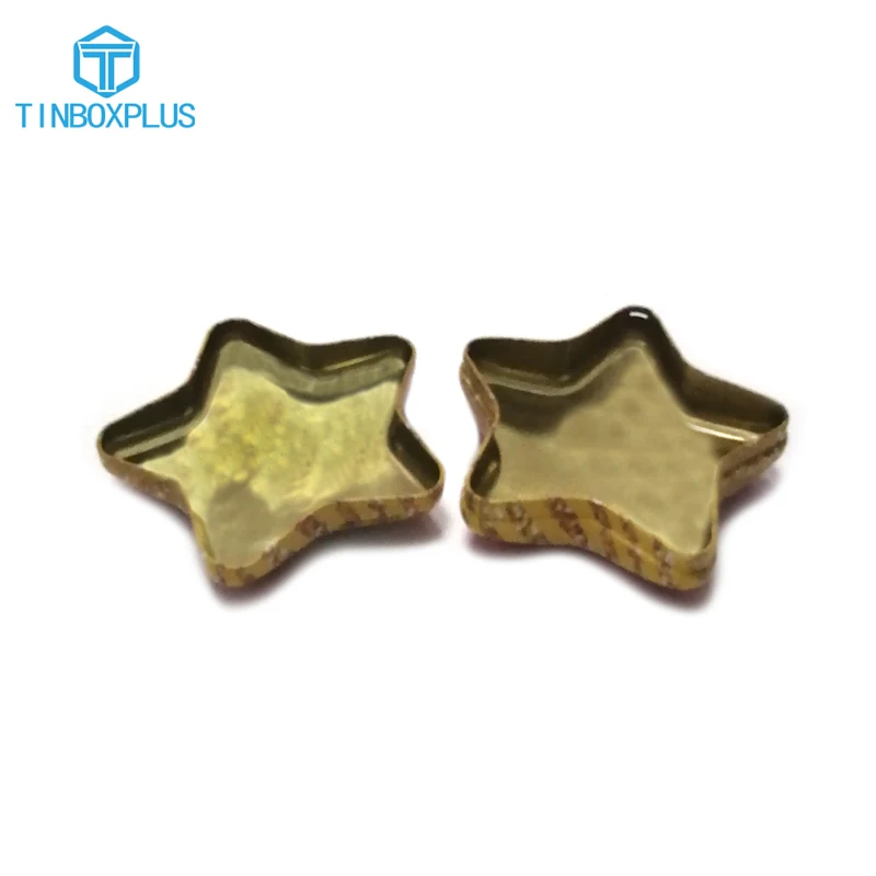 ECO friendly Christmas and Easter decorative star shaped tin box gift metal tin box for packaging