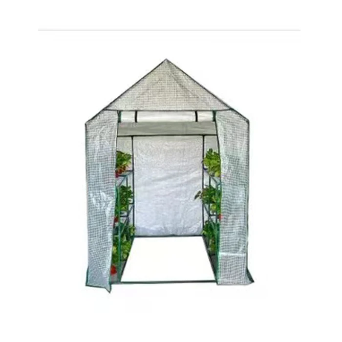Hot Sale Household Small Portable Walk In PE Covering Garden Steeple Greenhouse / Walk In Greenhouse