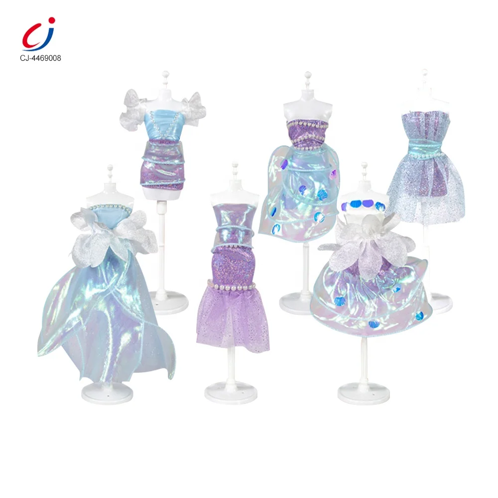 Chengji fashion design toy kits diy clothing pretend play princess doll dress for toy doll clothes