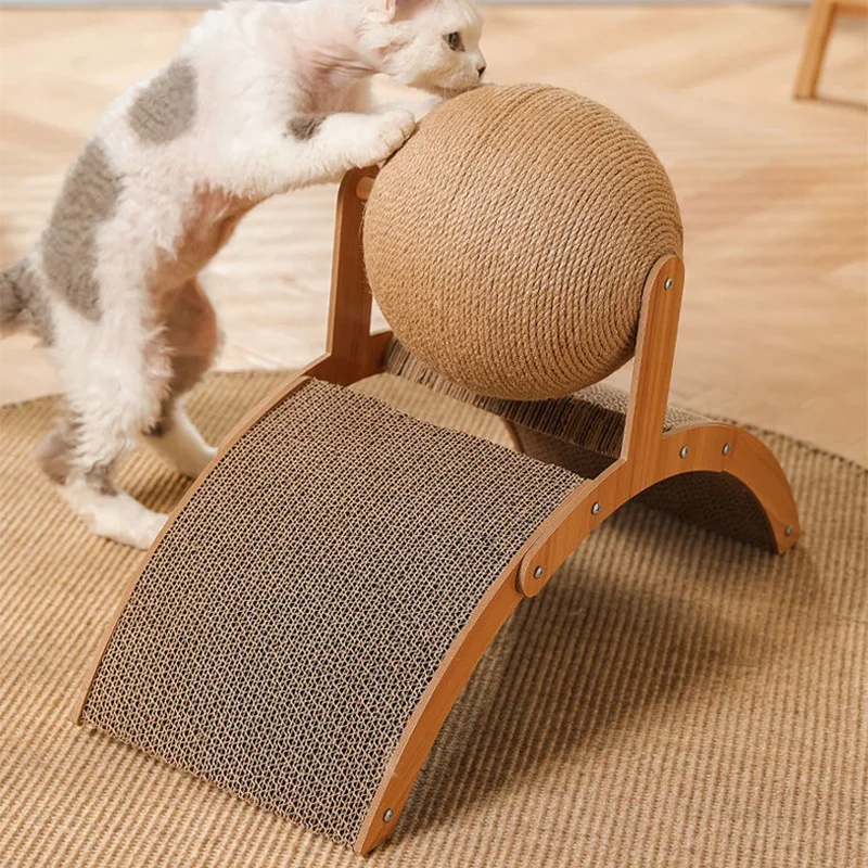 Wholesale Cardboard Pet Products New Design Ferris Wheel Sisal Cat Scratcher Cardboard