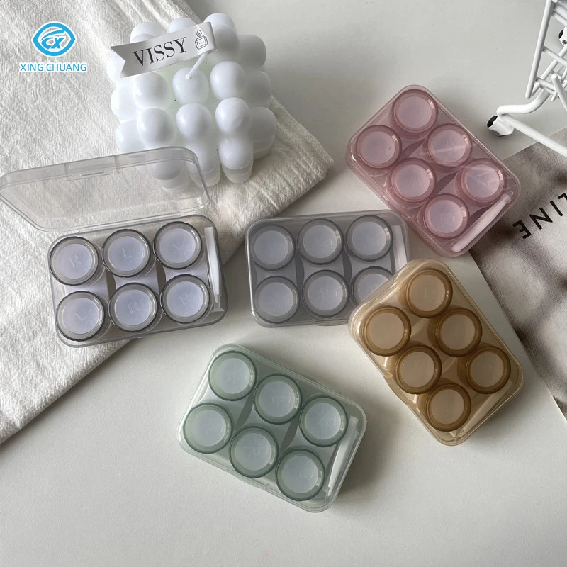 Contact lens case multi-cell storage case contact lens storage tray students convenient fashion glasses care box creative woman