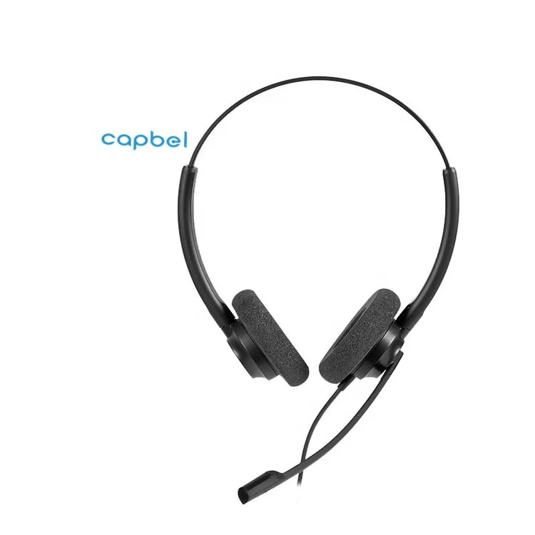 Wired Business Headset Over Ear And Boom Telephone Headset with Soft Earpads for Longtime Usage