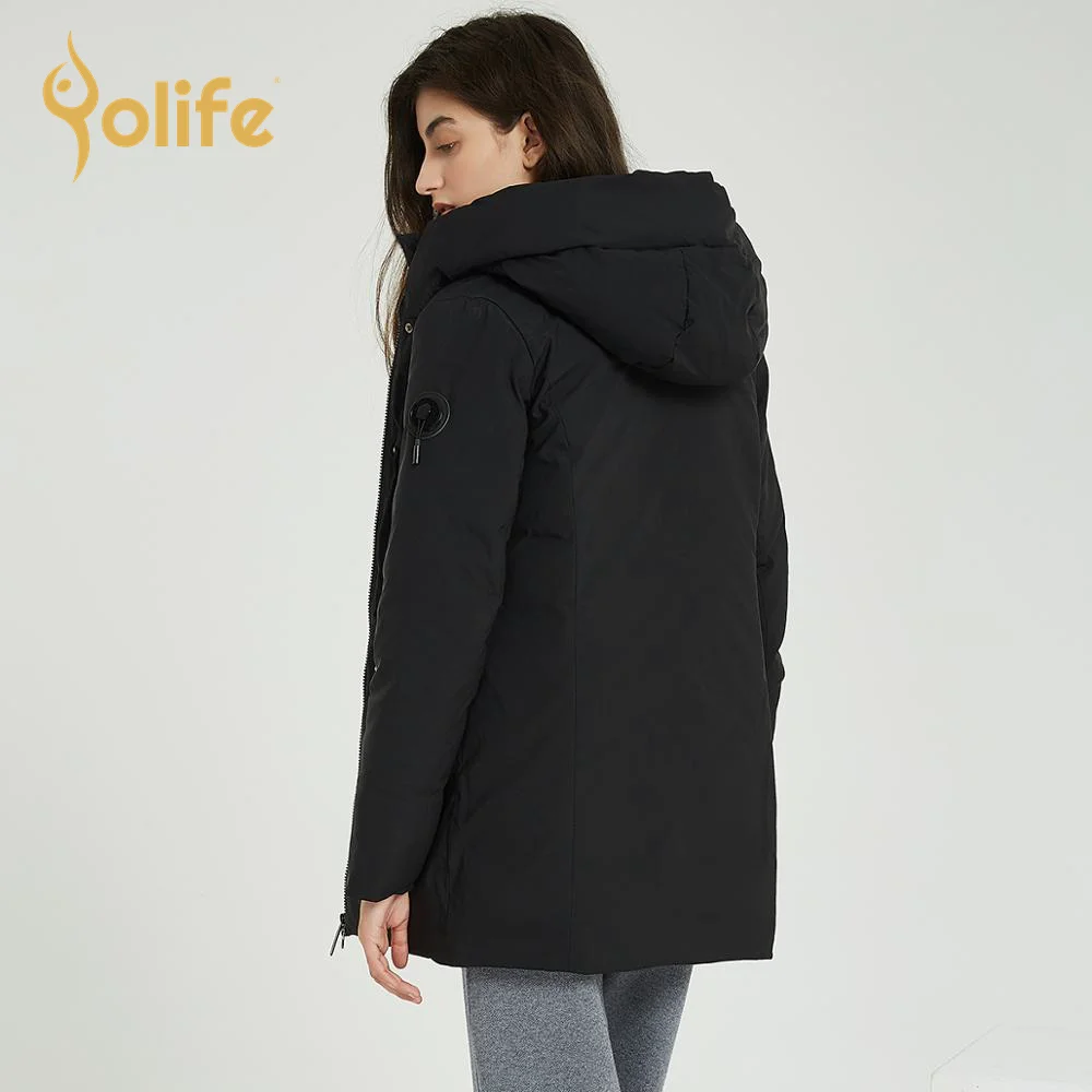 
Yolife Women Hooded Coats Parka Casual Cargo Solid Zipper Pockets Jacket Ladies Thick Jacket Women 2021 Winter Outerwear 
