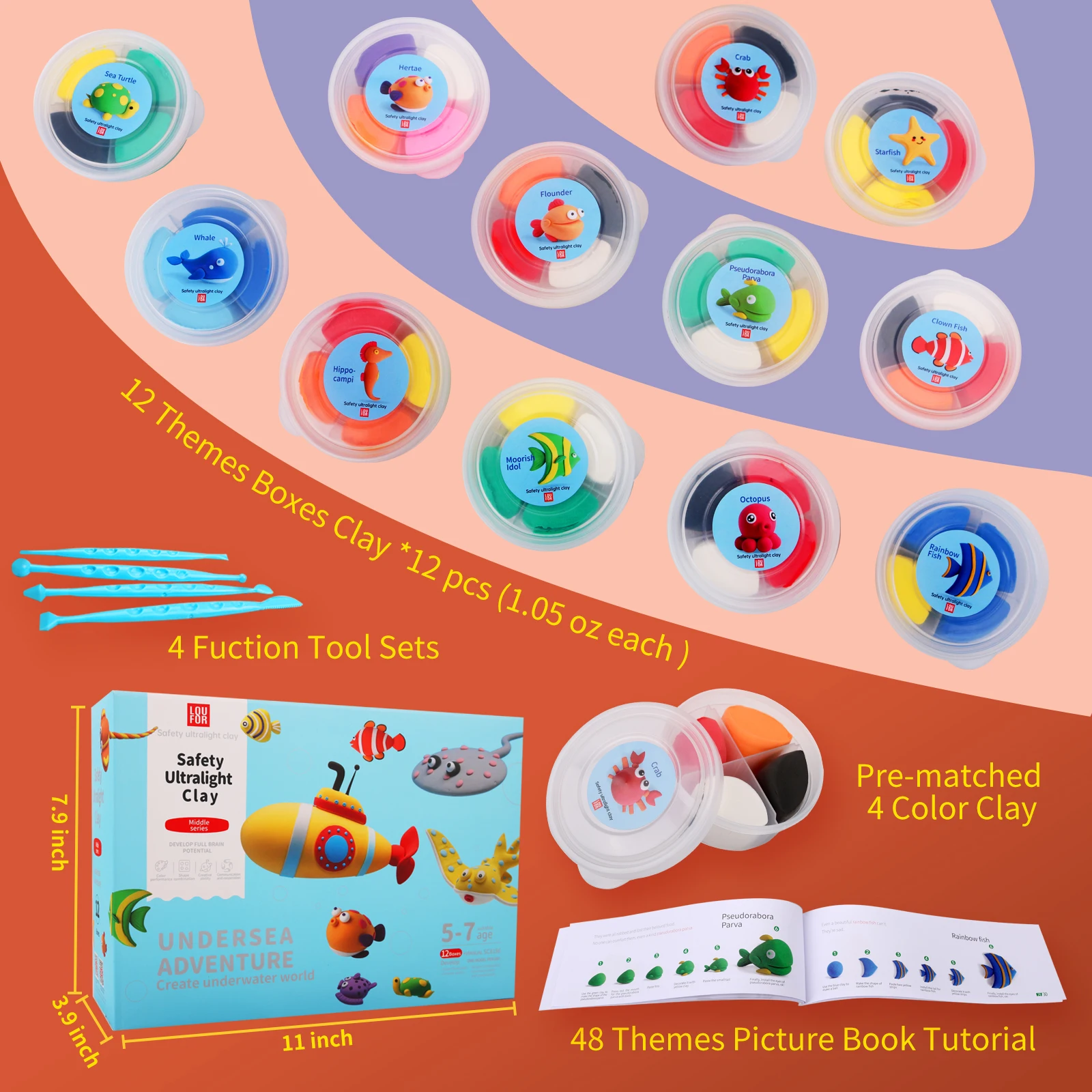 Non-toxic super light weight soft clay Model Magic polymer clay super clay for slime