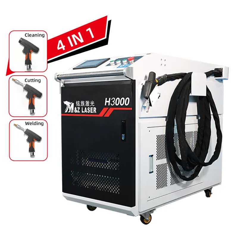 High Safety Level  Laser Welding Machine Price For Metal Welding Cleaning Cutting Machine 4 In 1 2000w  3000w