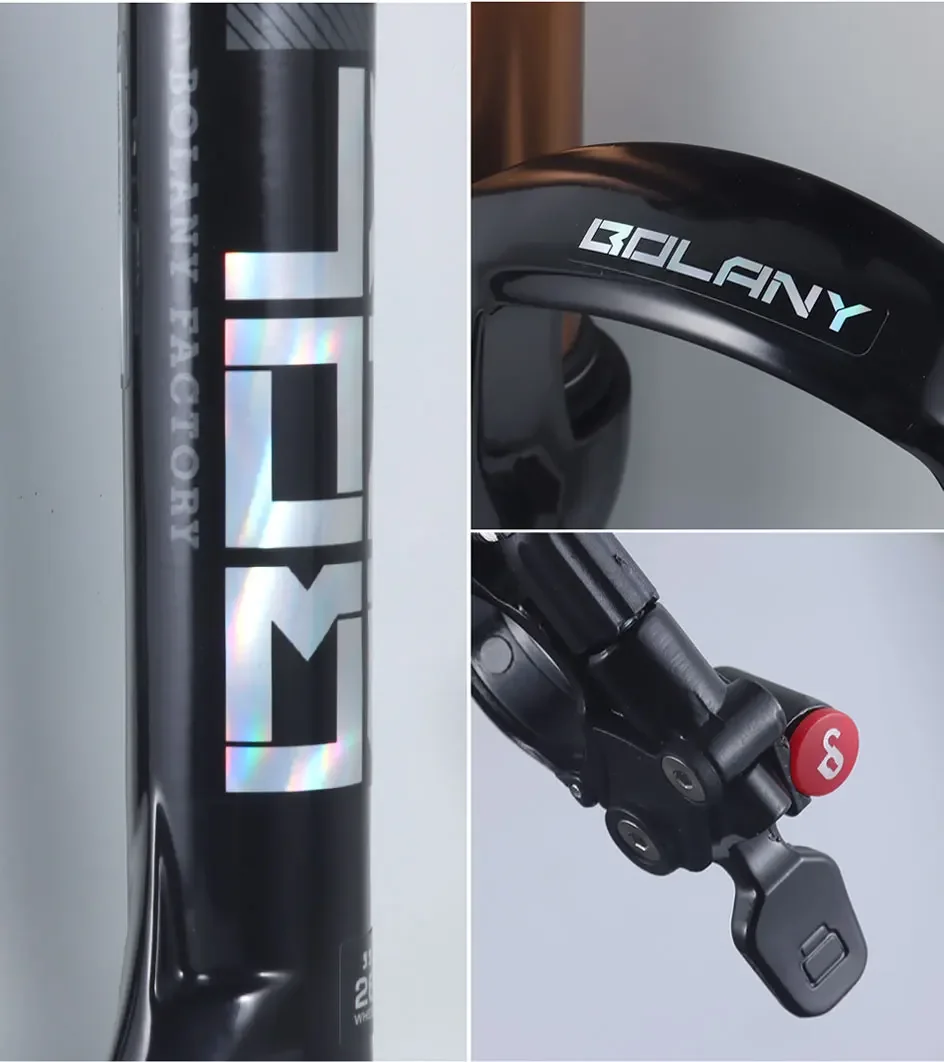 BOLANY Mountain Bike Air Suspension 26/27.5/29Inch 120mm magnesium alloy Bicycle Fork Quick Release MTB Bicycle fork