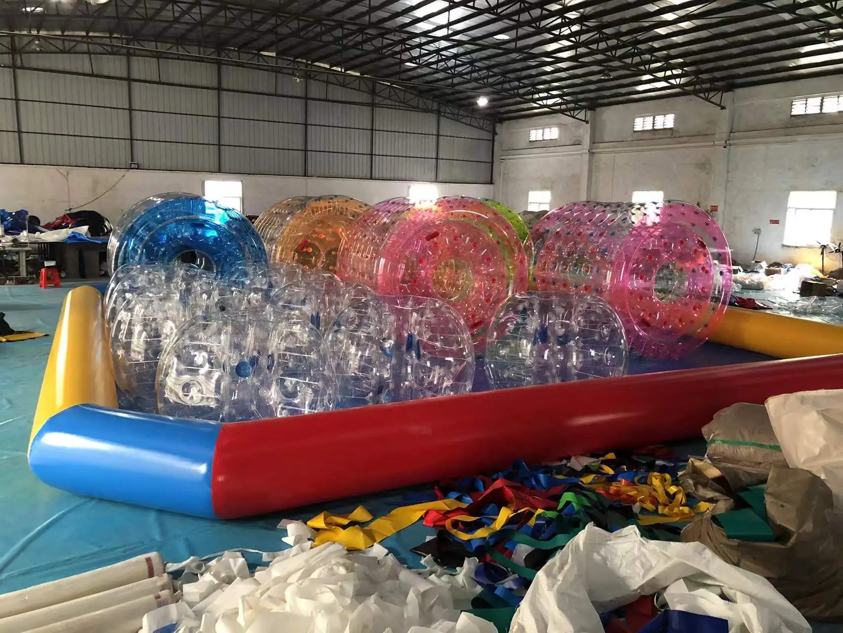 Hot Sell Wheel Custom Water Roller inflatable water ball game for adult