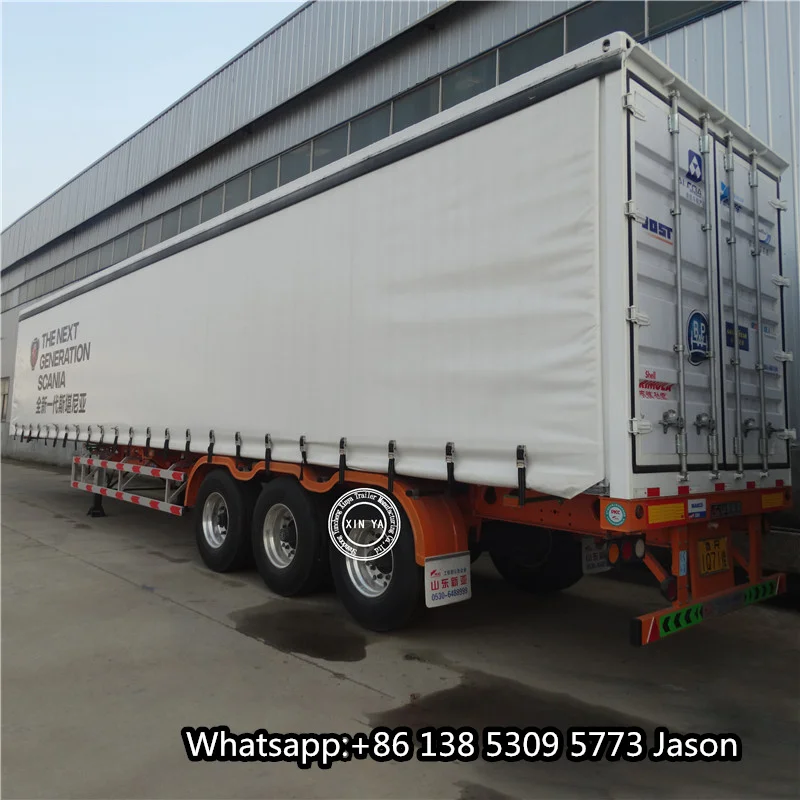 box van type 3 axles for bicycle transport semi trailer