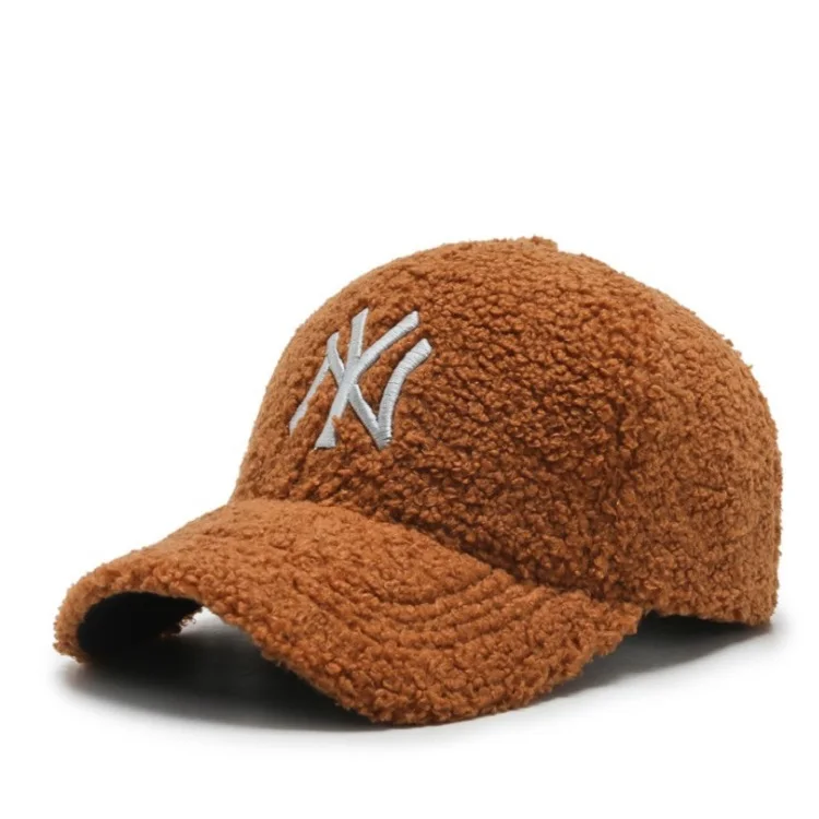 
NY Logo Winter And Autumn Knitted Warm Teddy Fleece Baby Cap  (1600164501296)