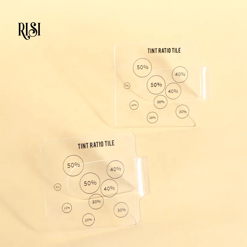 RISI Professional Brow Tint Ratio Tile Mixing Palette For Eyelash Tint Eyebrow Dye Palette Mixing Plate