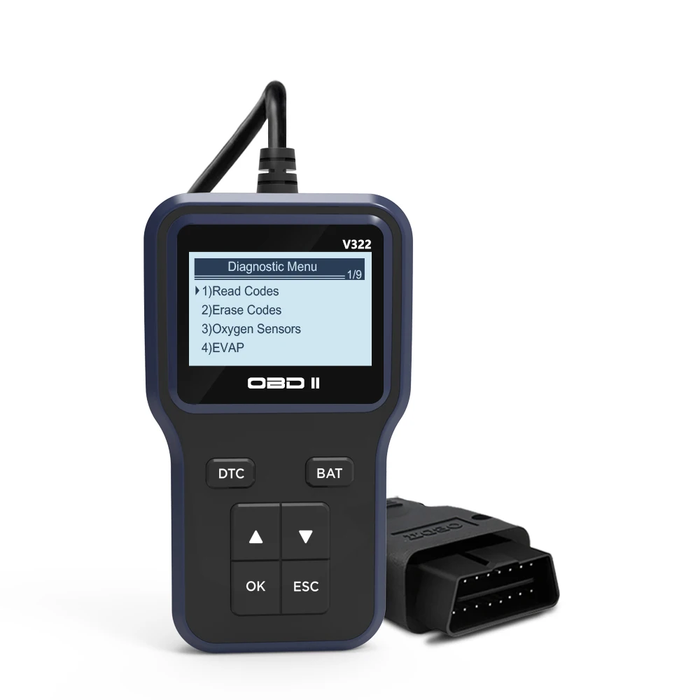 V322 Automobile Fault Diagnostic Universal OBD II Car Scanner Car Code Reader Fault Detector Elm327 Car Diagnostic Instrument